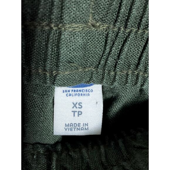 Old Navy Womens XS Linen Rayon Crop Pants Langenlook Pull On Drawstring Boho Y2K - Picture 5 of 7